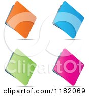 Clipart Of Colorful Rhombus Diamonds And Shadows Royalty Free Vector Illustration