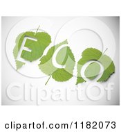 Clipart Of 3d Green ECO Leaves Royalty Free CGI Illustration by Mopic