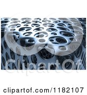 Clipart Of A 3d Abstract Metal Mesh Corner Royalty Free CGI Illustration