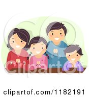 Poster, Art Print Of Happy Religious Asian Family Praying