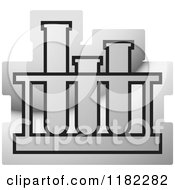Poster, Art Print Of Silver Test Tube Rack Icon