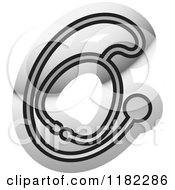 Clipart Of A Stethoscope On Silver Royalty Free Vector Illustration by Lal Perera