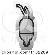 Clipart Of A Silver Saline Bottle Icon Royalty Free Vector Illustration by Lal Perera