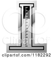 Clipart Of A Silver Medical Measuring Device Icon Royalty Free Vector Illustration by Lal Perera