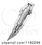 Poster, Art Print Of Silver And Black Syringe Icon