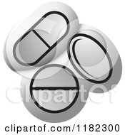 Pills Over Silver Icon