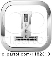 Poster, Art Print Of Medical Measuring Device On A Silver And White Icon