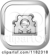 Cat Scan Machine On A Silver And White Icon