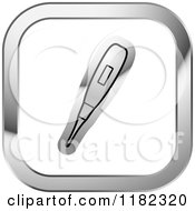 Clipart Of A Silver And White Blood Sugar Monitor Or Thermometer Icon Royalty Free Vector Illustration