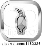 Clipart Of A Saline Bottle On A Silver And White Icon Royalty Free Vector Illustration