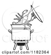Poster, Art Print Of Black And White Crayfish In A Pot