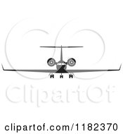 Poster, Art Print Of Black And White Airplane On A Runway