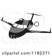 Poster, Art Print Of Black And White Airplane In Flight