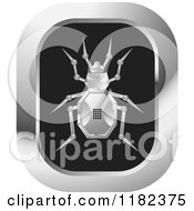 Poster, Art Print Of Silver Robot Beetle On An Icon