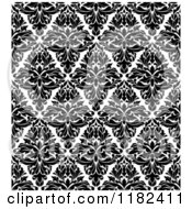 Poster, Art Print Of Black And White Triangular Damask Pattern Seamless Background 32
