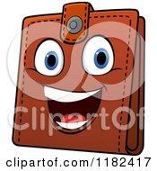 Clipart Of A Happy Wallet Mascot Royalty Free Vector Illustration