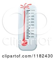 Cartoon Of Liquid Bursting From A Thermometer Royalty Free Vector Clipart by AtStockIllustration