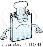 Cartoon Of A Depressed Cook Book Mascot Royalty Free Vector Clipart