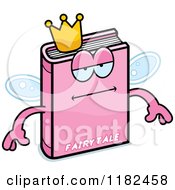 Cartoon Of A Bored Pink Fairy Tale Book Mascot Royalty Free Vector Clipart