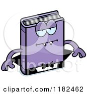 Cartoon Of A Bored Horror Vampire Book Mascot Royalty Free Vector Clipart