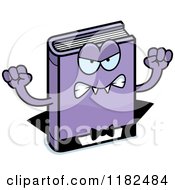 Cartoon Of A Mad Horror Vampire Book Mascot Royalty Free Vector Clipart