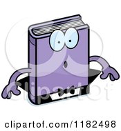 Cartoon Of A Surprised Horror Vampire Book Mascot Royalty Free Vector Clipart