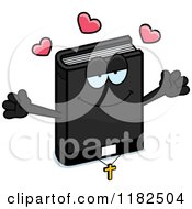 Cartoon Of A Loving Bible Mascot Royalty Free Vector Clipart