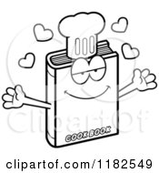 Cartoon Of A Black And White Loving Cook Book Mascot Royalty Free Vector Clipart