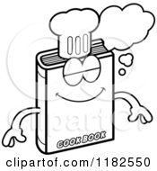 Cartoon Of A Black And White Dreaming Cook Book Mascot Royalty Free Vector Clipart by Cory Thoman