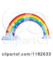 Sparkly Rainbow Arch And Clouds