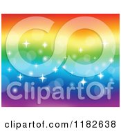 Poster, Art Print Of Rainbow Background With Flares And Sparkles