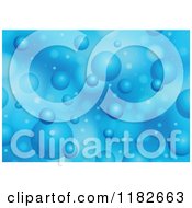 Cartoon Of A Background Of Blue Bubbles In Water Royalty Free Vector Clipart by visekart