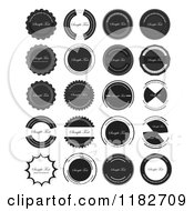 Poster, Art Print Of Grayscale Badge Seals With Sample Text
