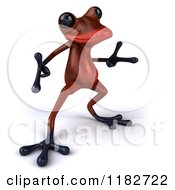 3d Red Springer Frog Dancing 3