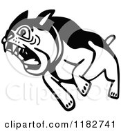 Poster, Art Print Of Black And White Attacking Bulldog