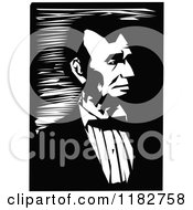 Poster, Art Print Of Black And White Portrait Of Abraham Lincoln