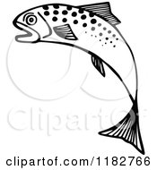 Poster, Art Print Of Black And White Jumping Fish