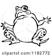 Clipart Of A Black And White Frog Royalty Free Vector Illustration by Prawny