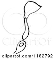 Clipart Of A Black And White Stick Drawing Of A Diver Royalty Free Vector Illustration by Zooco