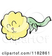 Cartoon Of A Yellow Flower Royalty Free Vector Illustration by lineartestpilot