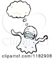 Cartoon Of A Ghoul With A Conversation Bubble Royalty Free Vector Illustration by lineartestpilot