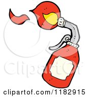 Cartoon Of A Flamethrower Royalty Free Vector Illustration by lineartestpilot