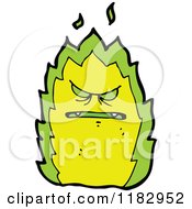 Cartoon Of A Flame Monster Royalty Free Vector Illustration by lineartestpilot
