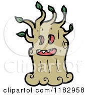 Cartoon Of A Tree Monster Royalty Free Vector Illustration