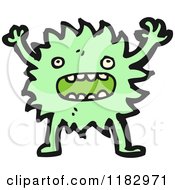 Cartoon Of A Furry Monster Royalty Free Vector Illustration by lineartestpilot