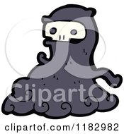Cartoon Of A Monster With A Skull Head Royalty Free Vector Illustration