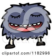 Cartoon Of A Furry Monster Royalty Free Vector Illustration by lineartestpilot
