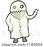 Cartoon Of A Skull Monster Royalty Free Vector Illustration