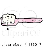 Cartoon Of A Toothbrush Royalty Free Vector Illustration