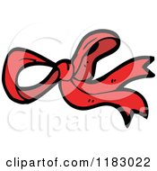 Cartoon Of A Ribbon Tied In A Bow Royalty Free Vector Illustration
